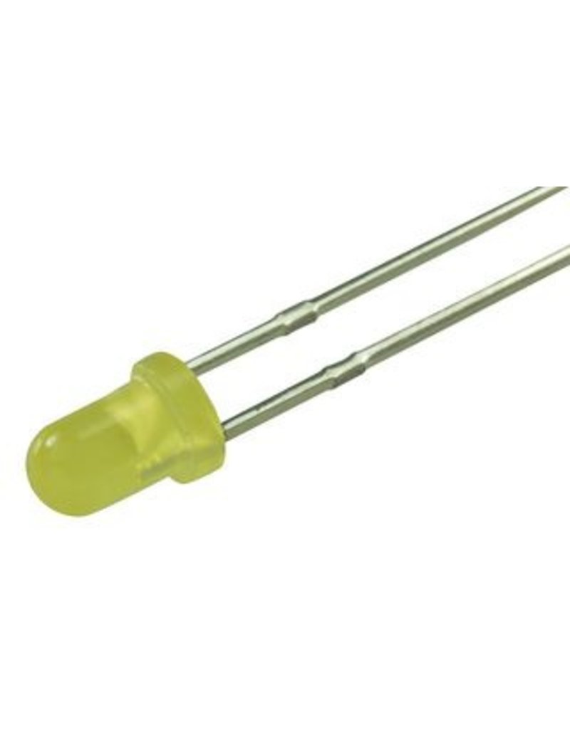Multicomp LED, Yellow, Through Hole, T-1 (3mm), 20 mA, 2.1 V, 590 nm