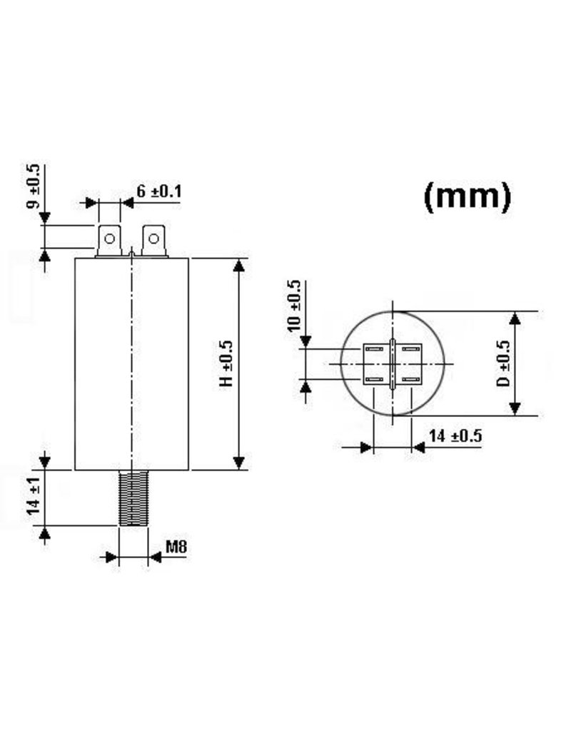 Velleman 30µF 450V Motor Run Capacitor Velleman