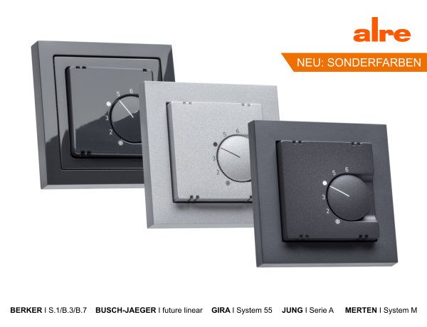 Raumthermostate in alu und anthrazit