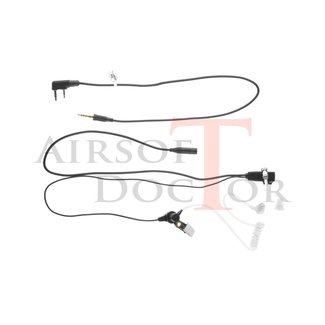 Z-Tactical FBI Style Acoustic Headset Kenwood Connector