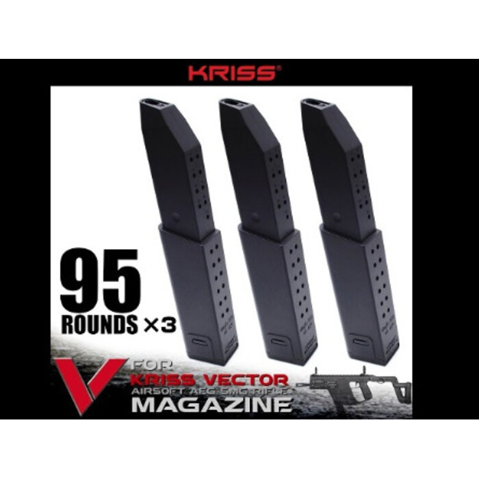 Krytac Magazine Kriss Vector Midcap 95rds 3-pack