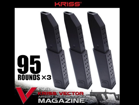 KRISS VECTOR AEG 95RDS マガジン 3パック KRYTAC KRISS Vector AEG 95rd G30 Magazine Bundle / 3pk FDE