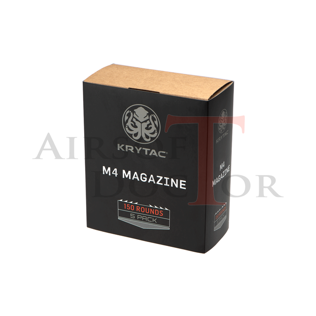 Krytac Magazine M4 Midcap 150rds 5-pack - Black