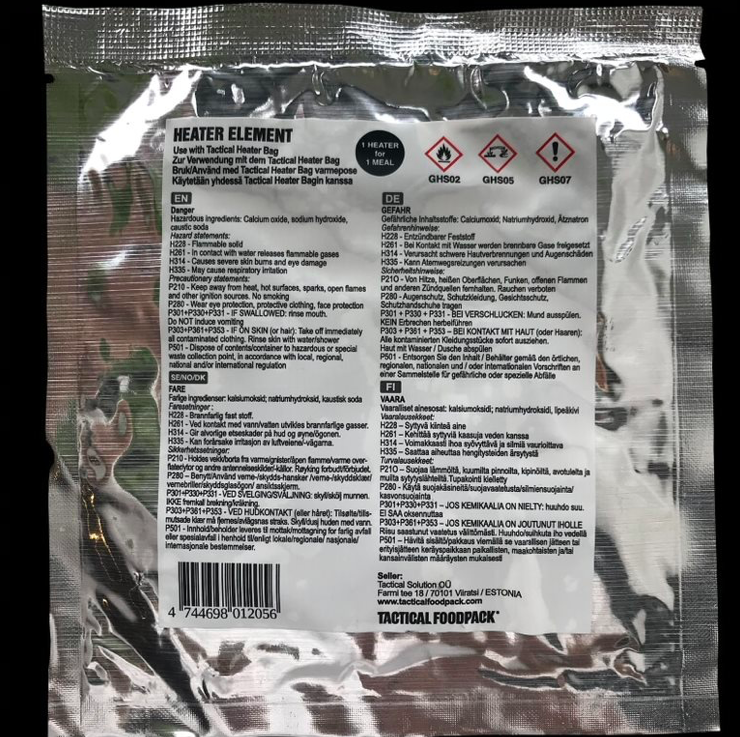 Tactical Foodpack Heater Element