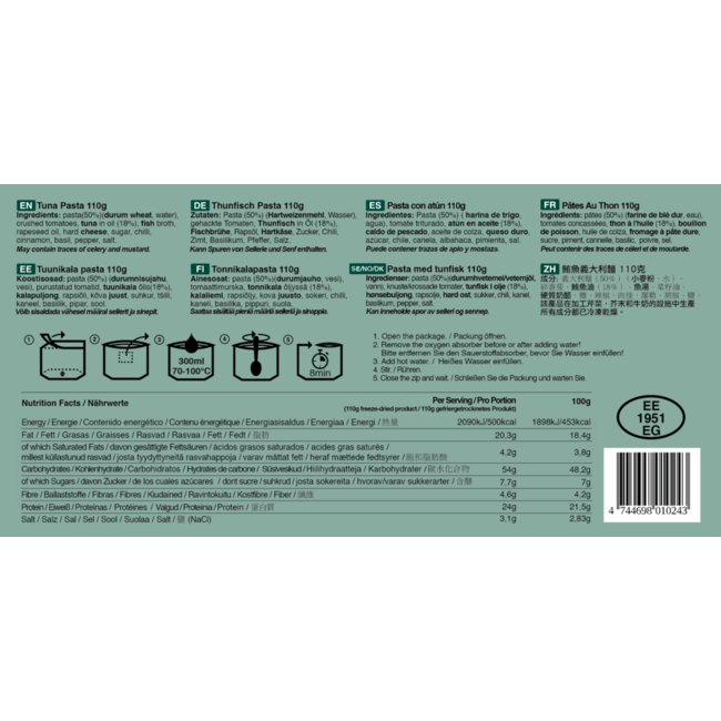 Tactical Foodpack Tuna Pasta (110g)