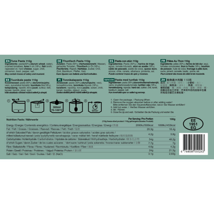 Tactical Foodpack Tuna Pasta (110g)