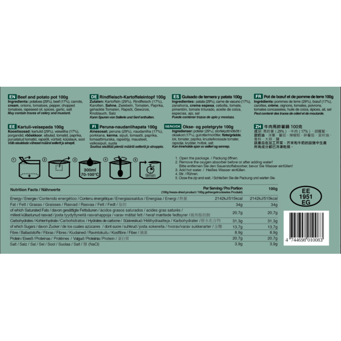 Tactical Foodpack Beef & Potato Pot (100g)