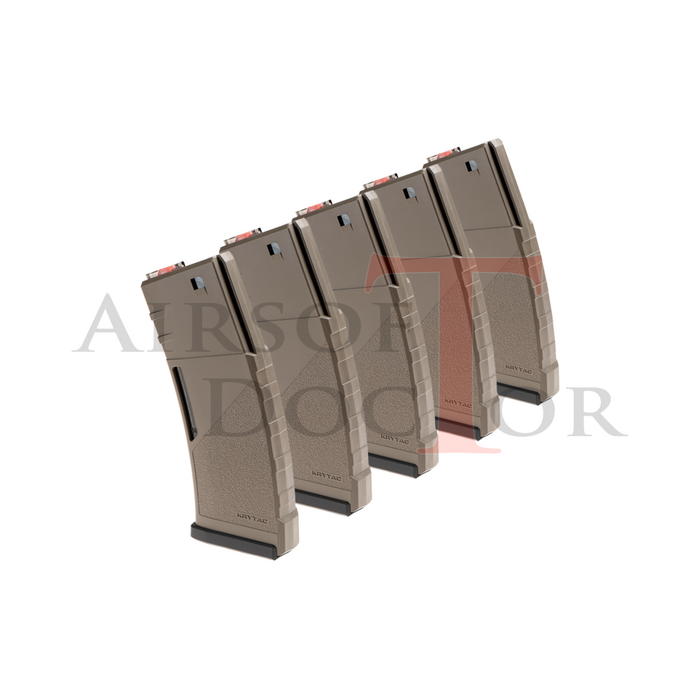 Krytac Magazine M4 Midcap 150rds 5-pack - Dark Earth