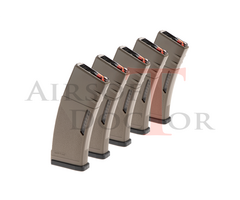 Krytac Magazine M4 Midcap 150rds 5-pack - Dark Earth