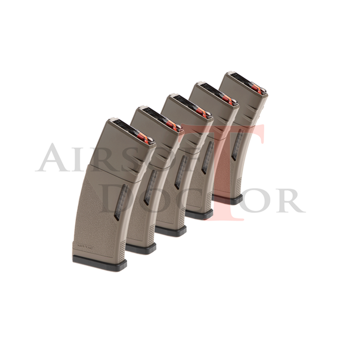 Krytac Magazine M4 Midcap 150rds 5-pack - Dark Earth