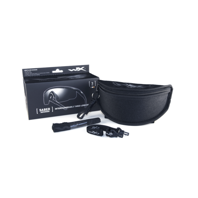 WileyX Saber Advanced - 3 lens kit - Black Frame