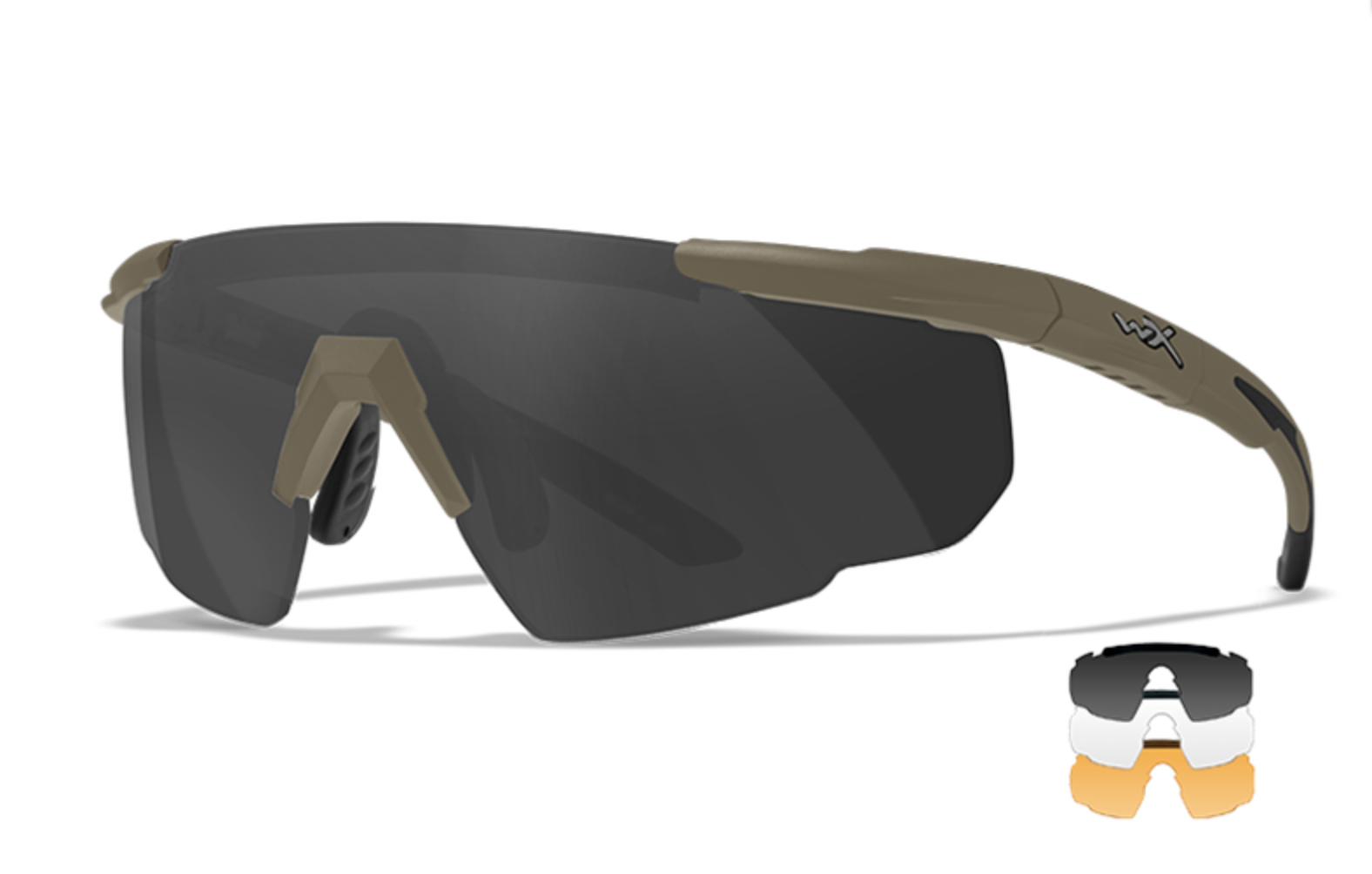 WileyX Saber Advanced - 3 lens kit - Tan Frame