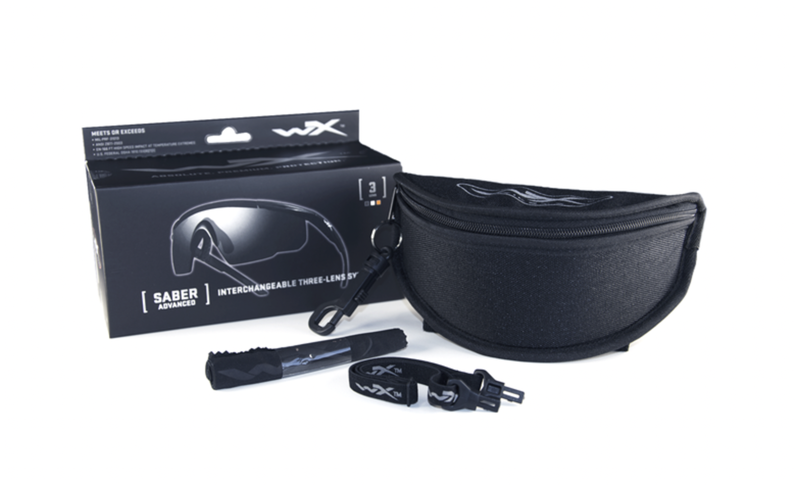WileyX Saber Advanced - 3 lens kit - Tan Frame