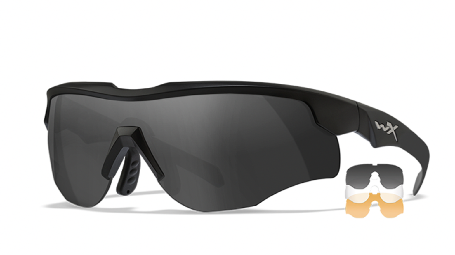 WileyX WX Rogue Comm. - 3 lens kit - Black Frame