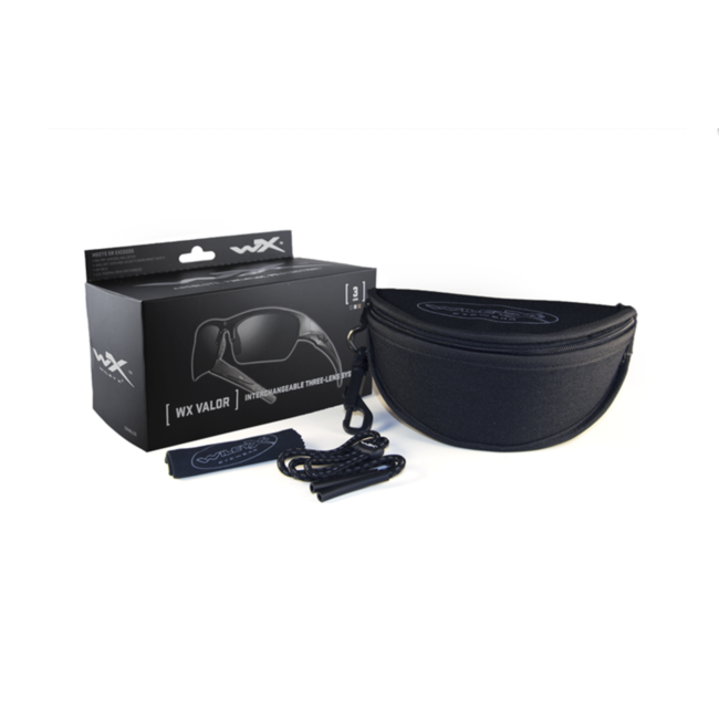 WileyX WX Valor 2.5 - 3 lens kit - Black Frame