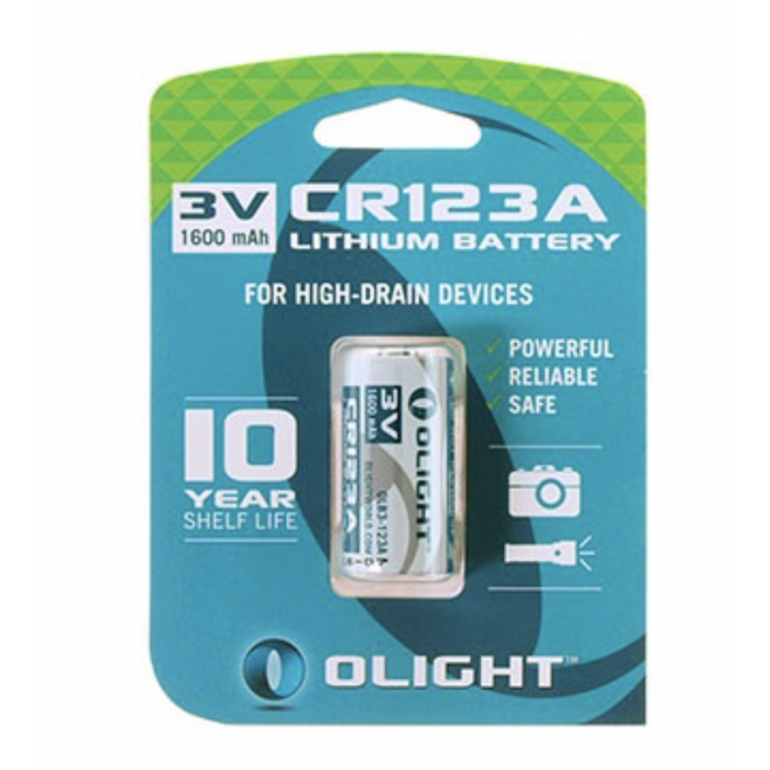 Olight CR123A Lithium battery 3V 1600mAh