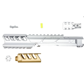 CTM Airsoft AAP-01/C FUKU-2 CNC UPPER SET - Long General Version - Silver/Gold