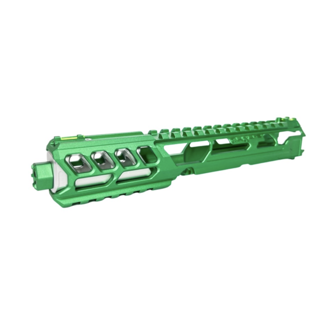 CTM Airsoft AAP-01/C FUKU-2 CNC UPPER SET - Long Cutout Version - Green/Silver
