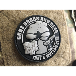 JTG Patch - Guns Boobs and Beer- Black- pvc