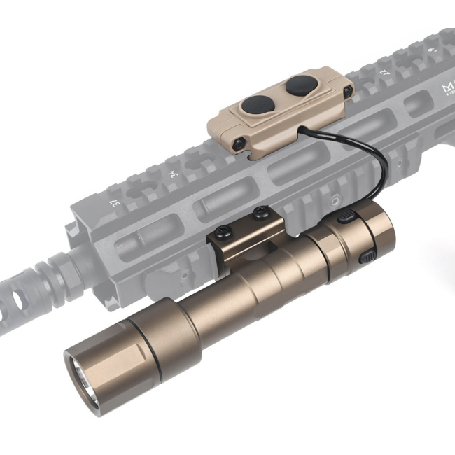 WADSN Tactical Led Flashlight 1300 Lumens - Dark Earth