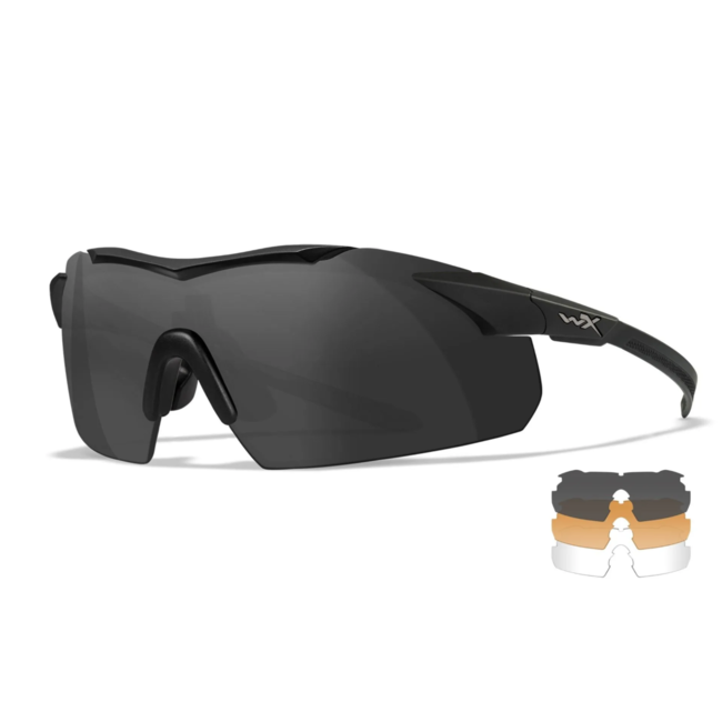 WileyX WX Vapor Comm 2.5 - 3 lens kit - Black Frame