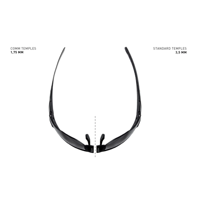 WileyX WX Vapor Comm 2.5 - 3 lens kit - Black Frame