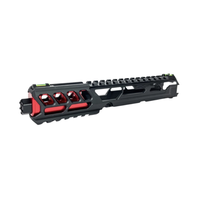 CTM Airsoft AAP-01/C FUKU-2 CNC UPPER SET - Long Cutout Version - Black/Red