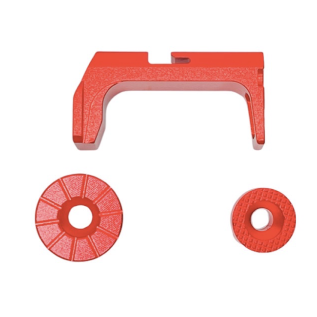 CTM Airsoft FUKU-2 Frame CNC Magazine Release Set - Red