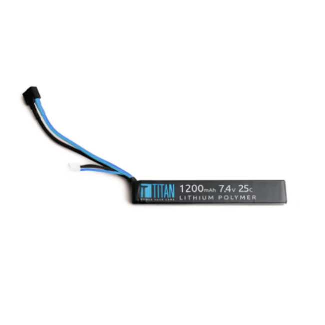Titan Power LiPo 1200mAh 7.4v 25C Stick - Deans
