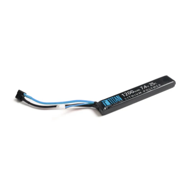 Titan Power LiPo 1200mAh 7.4v 25C Stick - Deans