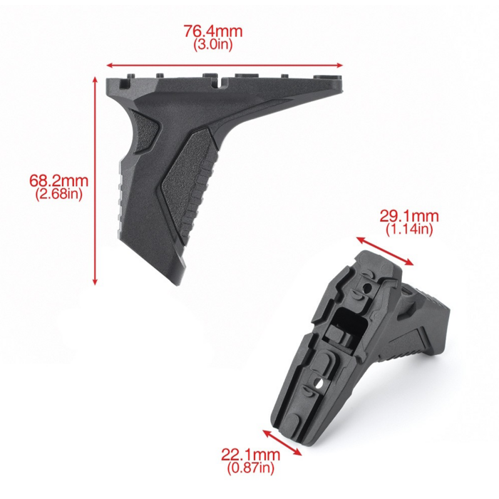 MP Angled Hand Stop for M-lok / Keymod  - Black