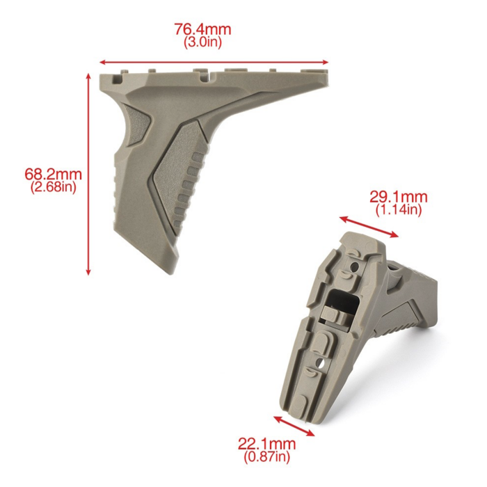 MPF Angled Hand Stop for M-lok / Keymod  - Tan