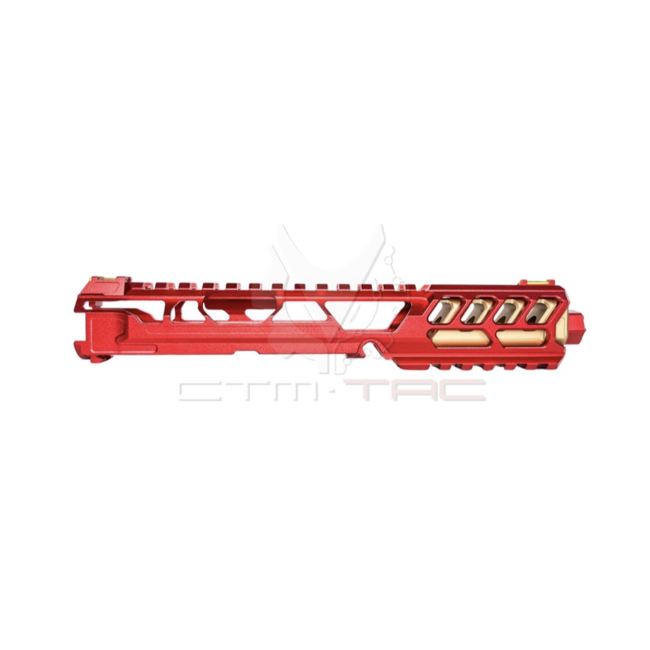 CTM Airsoft AAP-01/C FUKU-2 CNC UPPER SET - Long Cutout Version - Red/Gold