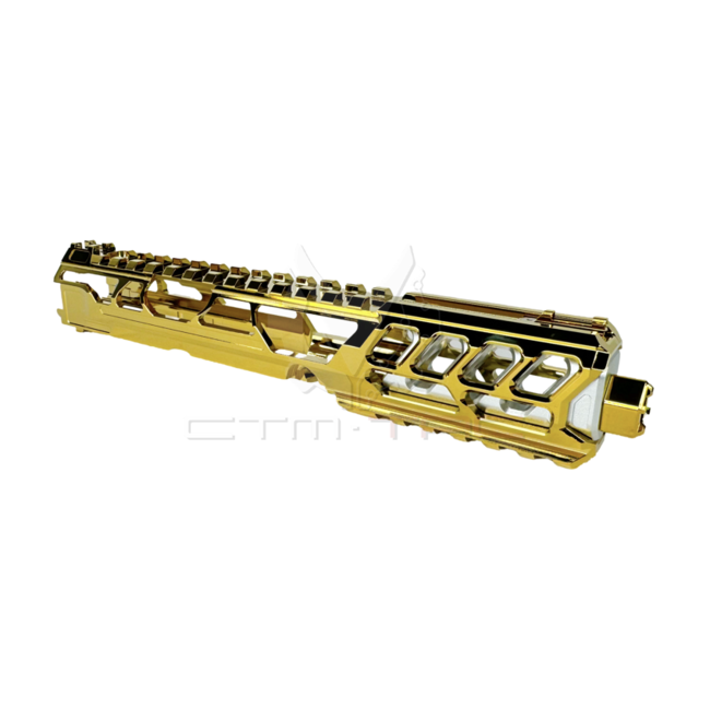 CTM Airsoft AAP-01/C FUKU-2 CNC UPPER SET - Long Cutout Version - Electroplated Gold