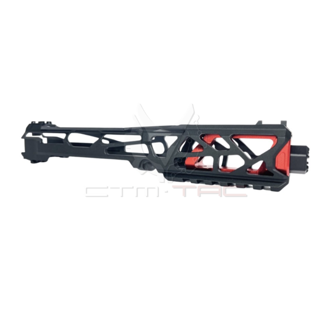CTM Airsoft AAP-01/C FUKU-2 CNC UPPER - SKELETON - Black/Red