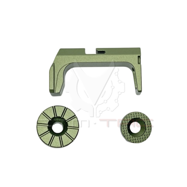 CTM Airsoft FUKU-2 Frame CNC Magazine Release Set - Army Green