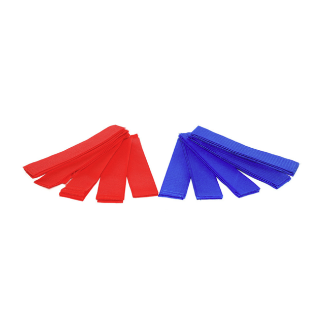101 Inc. Velcro Team Strap - Set van 2 ( Blauw&Rood)
