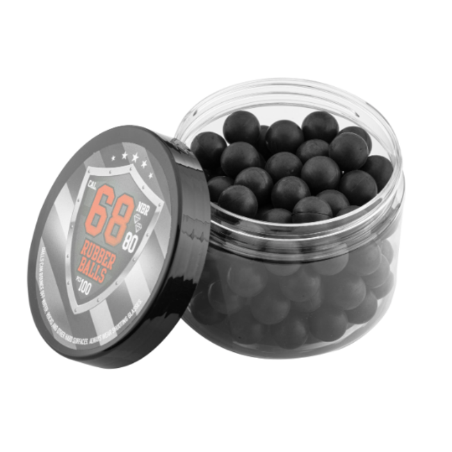 Rubber Balls .68 Rubber / Metal balls - 100stuks