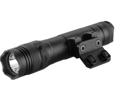 Skywoods Tactical Flashlight - 1250 Lumens with Picatinny & M-Lock Rail Mount - Black