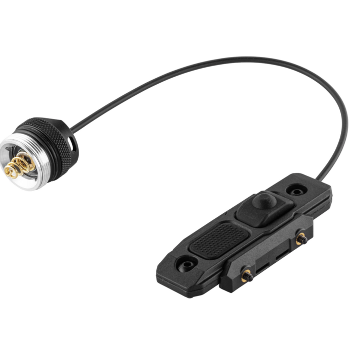 Skywoods Tactical Flashlight - 1250 Lumens with Picatinny & M-Lock Rail Mount - Black