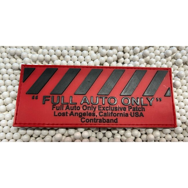 Full Auto Only Patch - Full Auto Only - Exclusive - PVC - Red