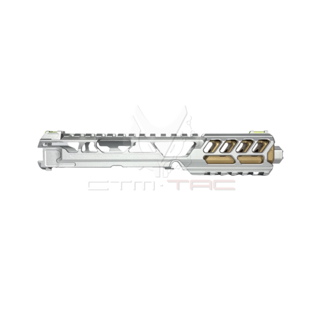 CTM Airsoft AAP-01/C FUKU-2 CNC UPPER SET - Long Cutout Version - Silver/Gold