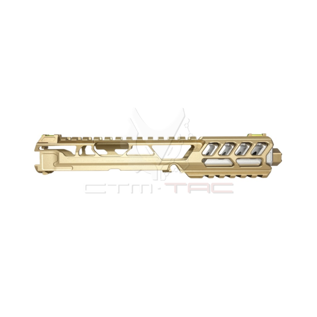 CTM Airsoft AAP-01/C FUKU-2 CNC UPPER SET - Long Cutout Version - Gold/Silver