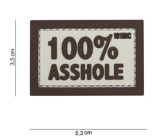 101 Inc. Patch - 100% Asshole - Tan - pvc