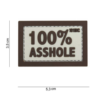 101 Inc. Patch - 100% Asshole - Tan - pvc