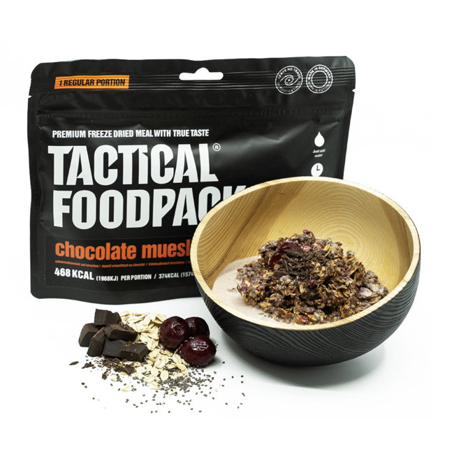 Tactical Foodpack Chocolate Muesli With Cherries - 125gr.