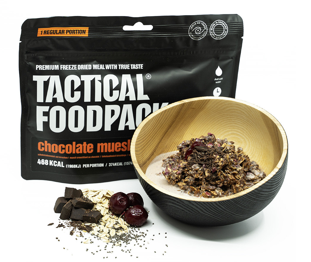 Tactical Foodpack Chocolate Muesli With Cherries - 125gr.