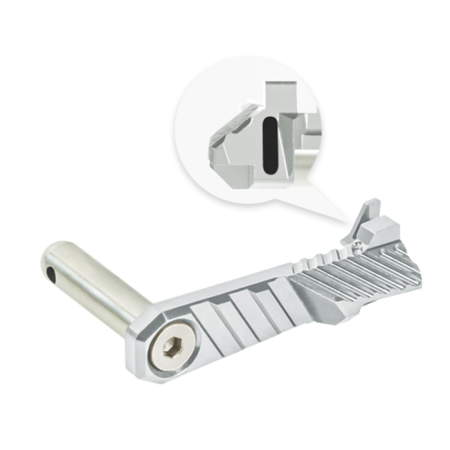 NexxSpeed CNC Aluminum Slide Stop - Tokyo Marui Hi-Capa 4.3 / 5.1 / Gold Match / 1911 - Silver