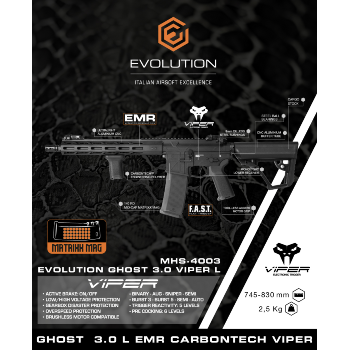 Evolution Ghost 3.0 Viper M - Black