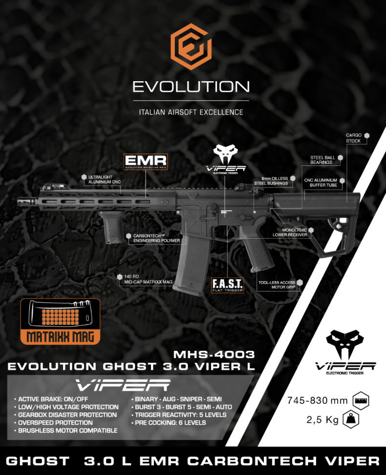 Evolution Ghost 3.0 Viper S - Black